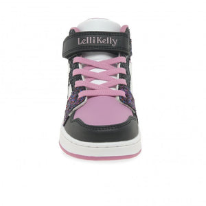 Lelli Kelly Anna B Girls Pink Glitter Star HiTop Trainers Baseball Boots