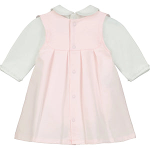 Emile Et Rose Girls Pink Eireann Pinafore Dress with Tights