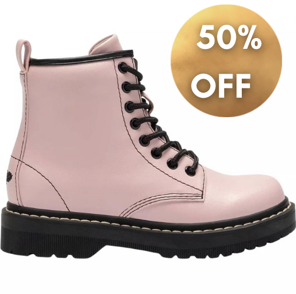 Lelli Kelly Doris Pale Pink Lace Up Ankle Boots | 50% OFF