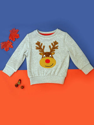 Blade & Rose Festive Reindeer Rudolph Children's Christmas Sweater | 50% OFF