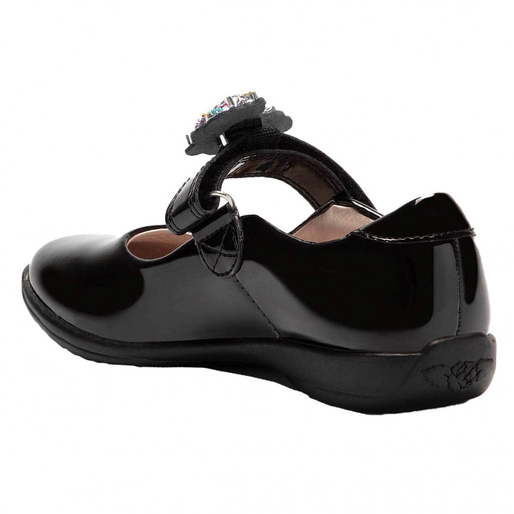 Lelli Kelly School Shoes - Bella The Unicorn Black Patent Girls Shoes Charm