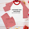 Personalised I believe Christmas Children's Pyjamas Red Striped Pyjamas - MATCHING FAMILY PYJAMAS