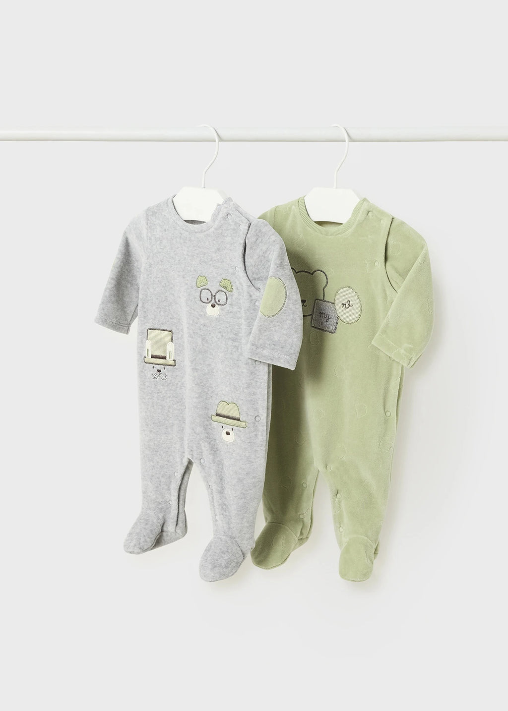 Mayoral Baby Boys Green & Grey Sleepsuit 2 Piece set  | 2753