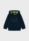 Mayoral Boys Navy "Find Your Way" Cotton Hoodie Sweater | 4428