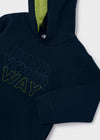 Mayoral Boys Navy "Find Your Way" Cotton Hoodie Sweater | 4428 50% OFF