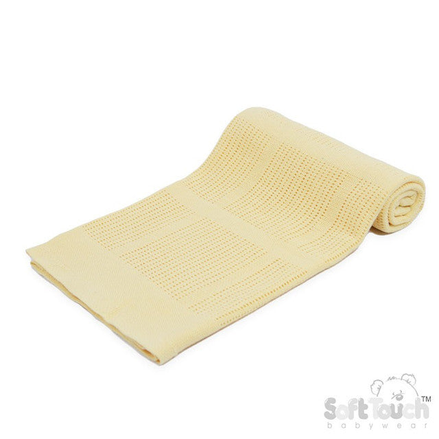 Baby Neatural Lemon Yellow Knitted Soft Touch Deluxe Blanket