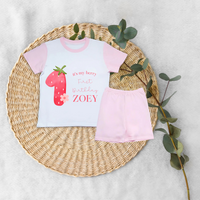 Personalised When I Wake Up Birthday Kids Pink Short / Long Sleeved Pyjamas