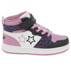 Lelli Kelly Anna B Girls Pink Glitter Star HiTop Trainers Baseball Boots - Juniors