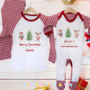 Personalised I believe Christmas Children's Pyjamas Red Striped Pyjamas - MATCHING FAMILY PYJAMAS