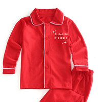Personalised  Children's Pyjamas Red Classic Pyjamas