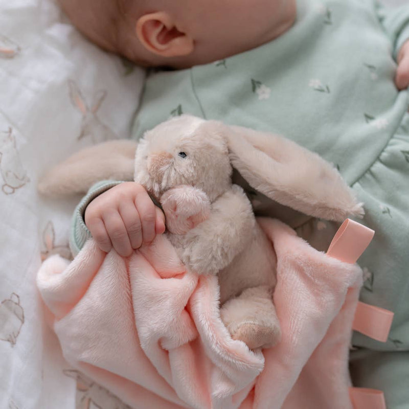 Ziggle Baby Beige Bunny Plush Comforter Blanket