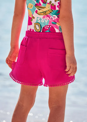 Mayoral Girls Fuchsia Pink Chenille Summer Shorts | New Season SS24