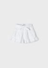 Mayoral Girls White Broderie Anglasie Trim Shorts 3910 | New Season SS24