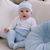Emile Et Rose Baby Boy Ezra Blue Babygrow & Hat