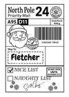 Personalised North Pole Delivery Label | Christmas Santa Sticker (2 Labels)