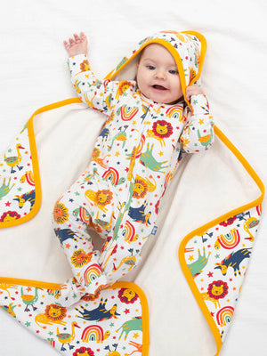 Kite Baby Marvellous me Orange Sleepsuit Lion & Rainbow