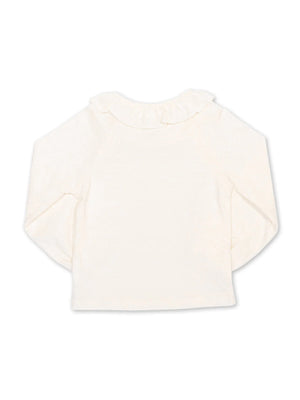 Kite Clothing Girls White Frilly Ling Sleeved T-shirt | 50% OFF