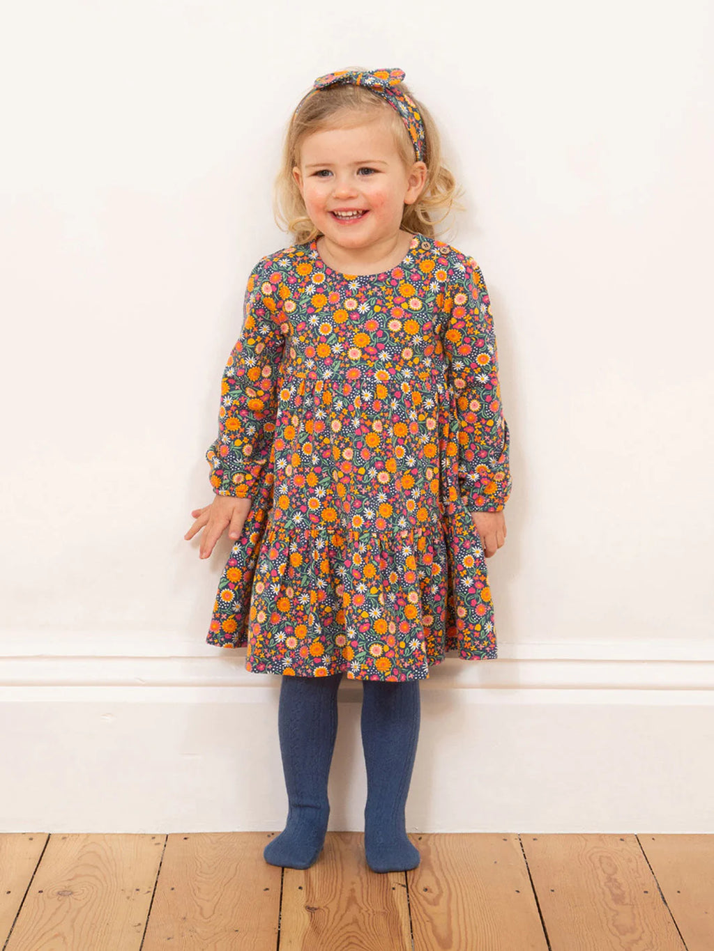 Kite Clothing Girls Love Ditsy Print Navy & Pink Floral Dress | 50% OFF