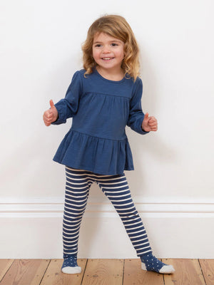Kite Clothing Girls Navy Easy Breezy Long Sleeved Tunic T-shirt