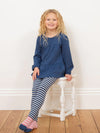 Kite Clothing Girls Navy Easy Breezy Long Sleeved Tunic T-shirt | 60% OFF