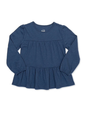 Kite Clothing Girls Navy Easy Breezy Long Sleeved Tunic T-shirt | 60% OFF