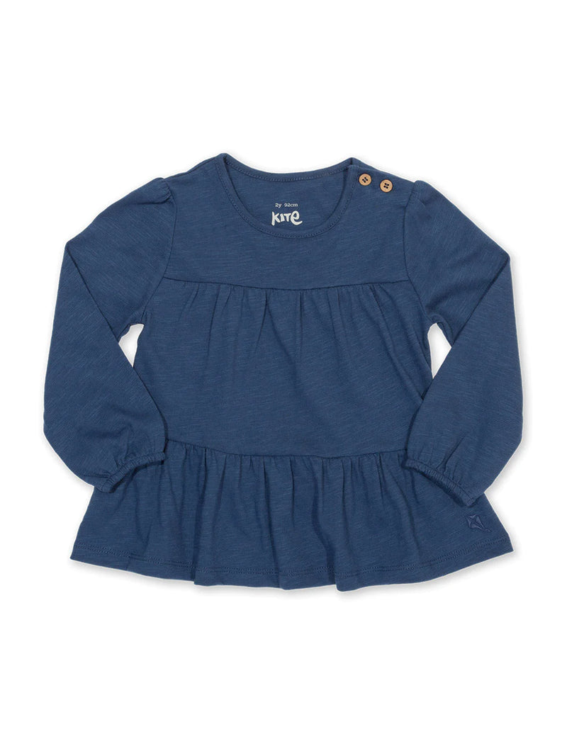 Kite Clothing Girls Navy Easy Breezy Long Sleeved Tunic T-shirt | 60% OFF