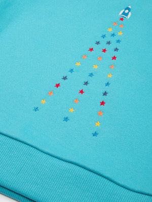 Kite Clothing Boys Star Boost Rocket Blue Sweatshirt