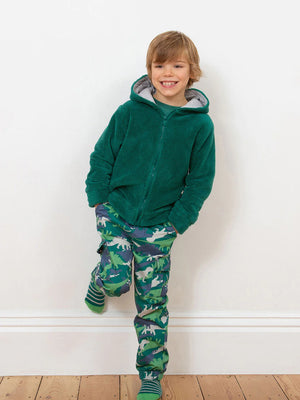 Kite Clothing Green Dino Fleece Hoodie | Winter Sale 50% OFF