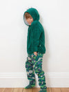 Kite Clothing Green Dino Fleece Hoodie | Winter Sale 50% OFF