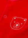 Kite Clothing Red Mr Bear Velvety Unisex Baby Sleepsuit | SALE