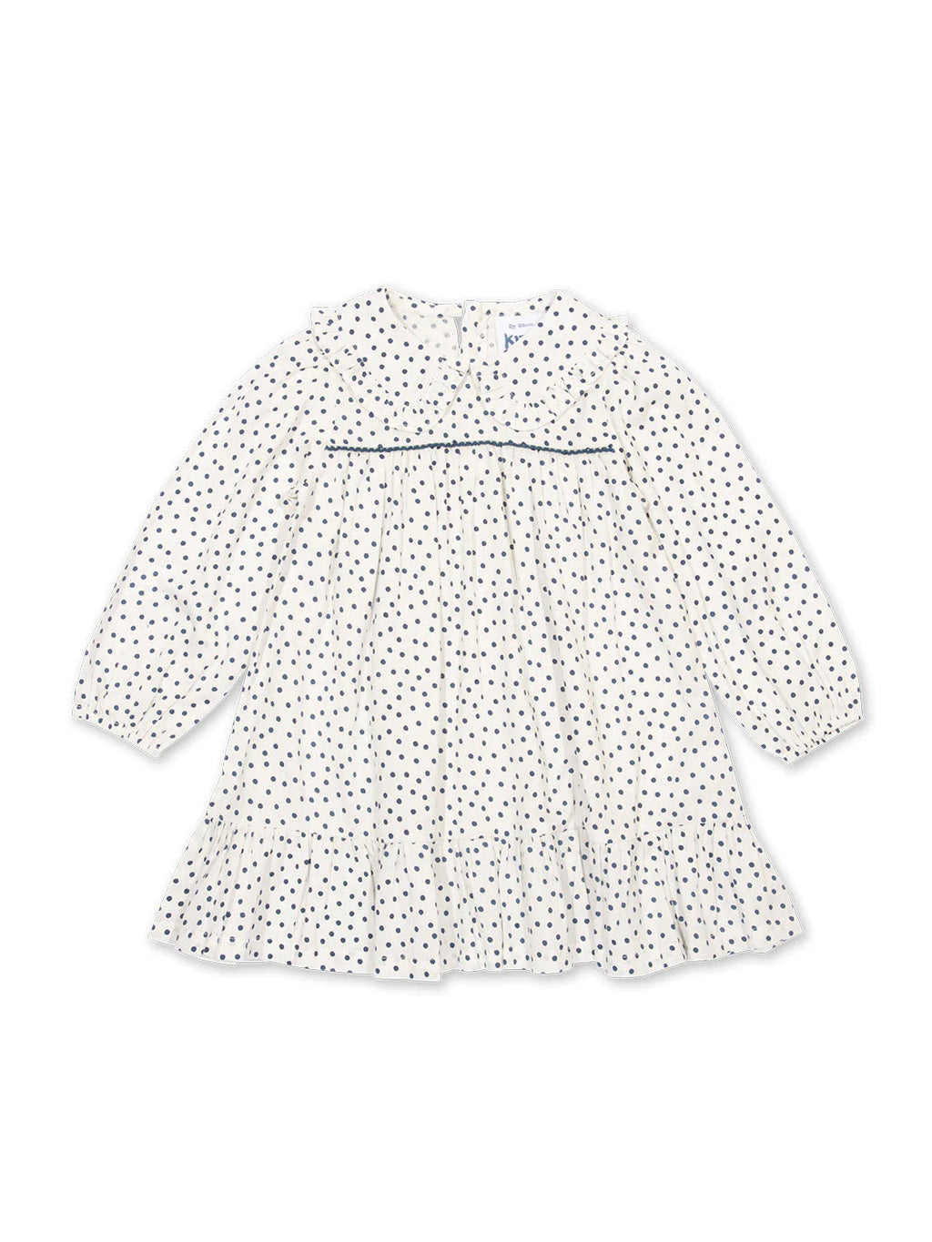 Kite Clothing Girls White Polka Dot Dolly Collar Dress | Sale 50% OFF
