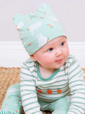 Kite Clothing Baby Bun Unisex Sage Green & Bunny Print Leggings | New Season