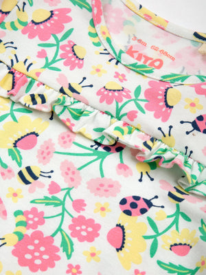 Kite Clothing Baby Girls Love Nature Pink & Yellow Sleepsuit | New Season