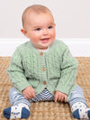 Kite Clothing My First Cardi Baby Cable Knit Cardigan Sage Green | New Season