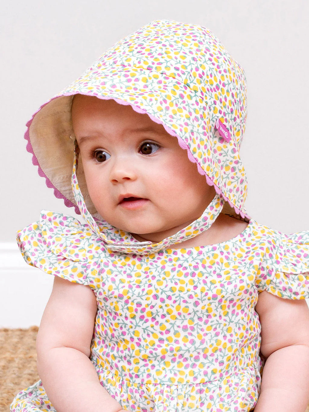 Kite Clothing Baby Girls Reversible Little Bud Floral Sun Hat