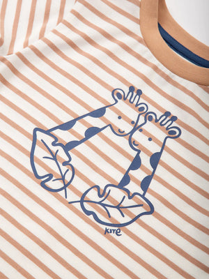 Kite Clothing Boys Beige Stripy Friendship t-shirt | New Season