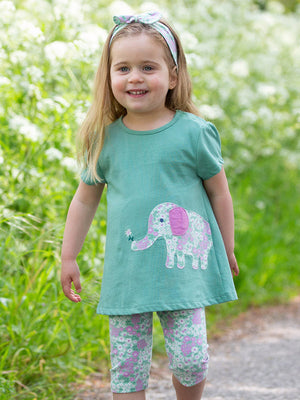 Kite Clothing Girls Tunic Short Sleeved Elephant Top Kind Elephant | New Season
