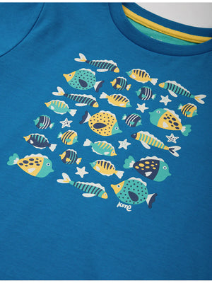Kite Clothing Boys Funky Fish Blue T-shirt | New Season