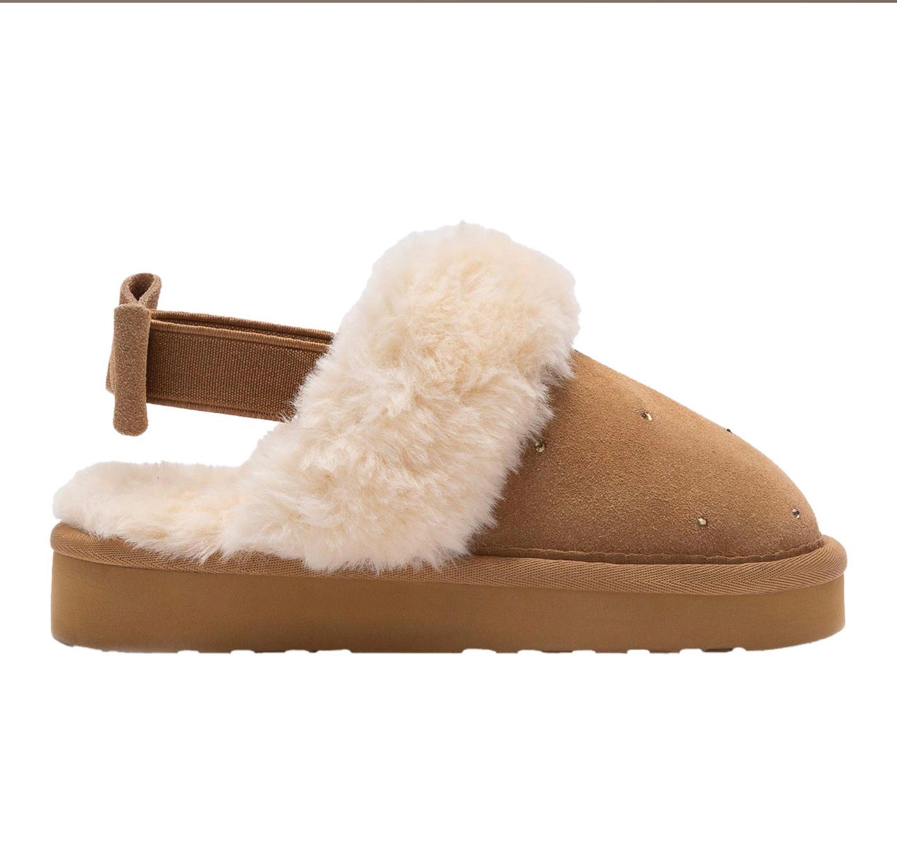 Lelli Kelly Girls Brown Suede ‘Sandra’ Fluffy Slippers