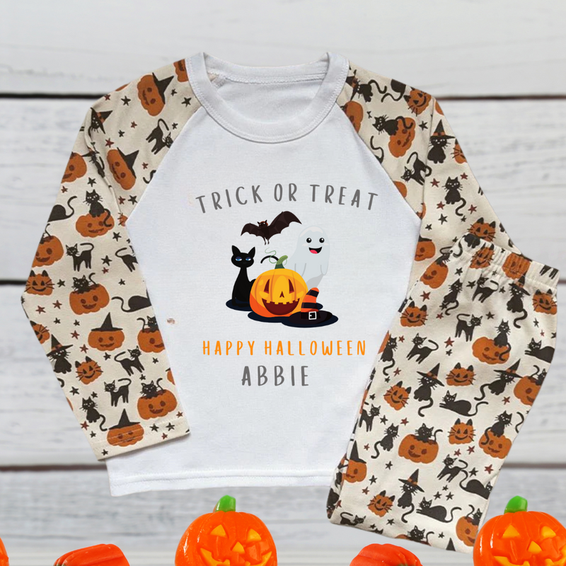 Personalised Halloween Children's Pyjamas Pumpkin
