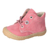 Ricosta Pepino Girls Cory Rosewood Pink Lace Up Leather Boots First Walkers