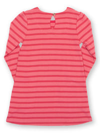 Kite Clothing Girls Long Sleeved Tunic Mouse and About Pink Striped Dress