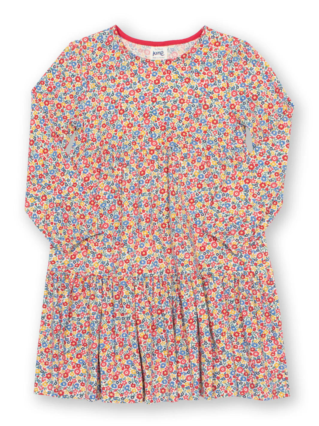 Kite Clothing Girls Flower Ditsy Tales Multi Colour Dress Long Sleeved