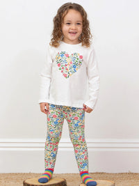 Kite Clothing Girls Secret Garden Printed Floral Leggings