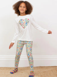 Kite Clothing Girls Secret Garden Printed Floral Leggings