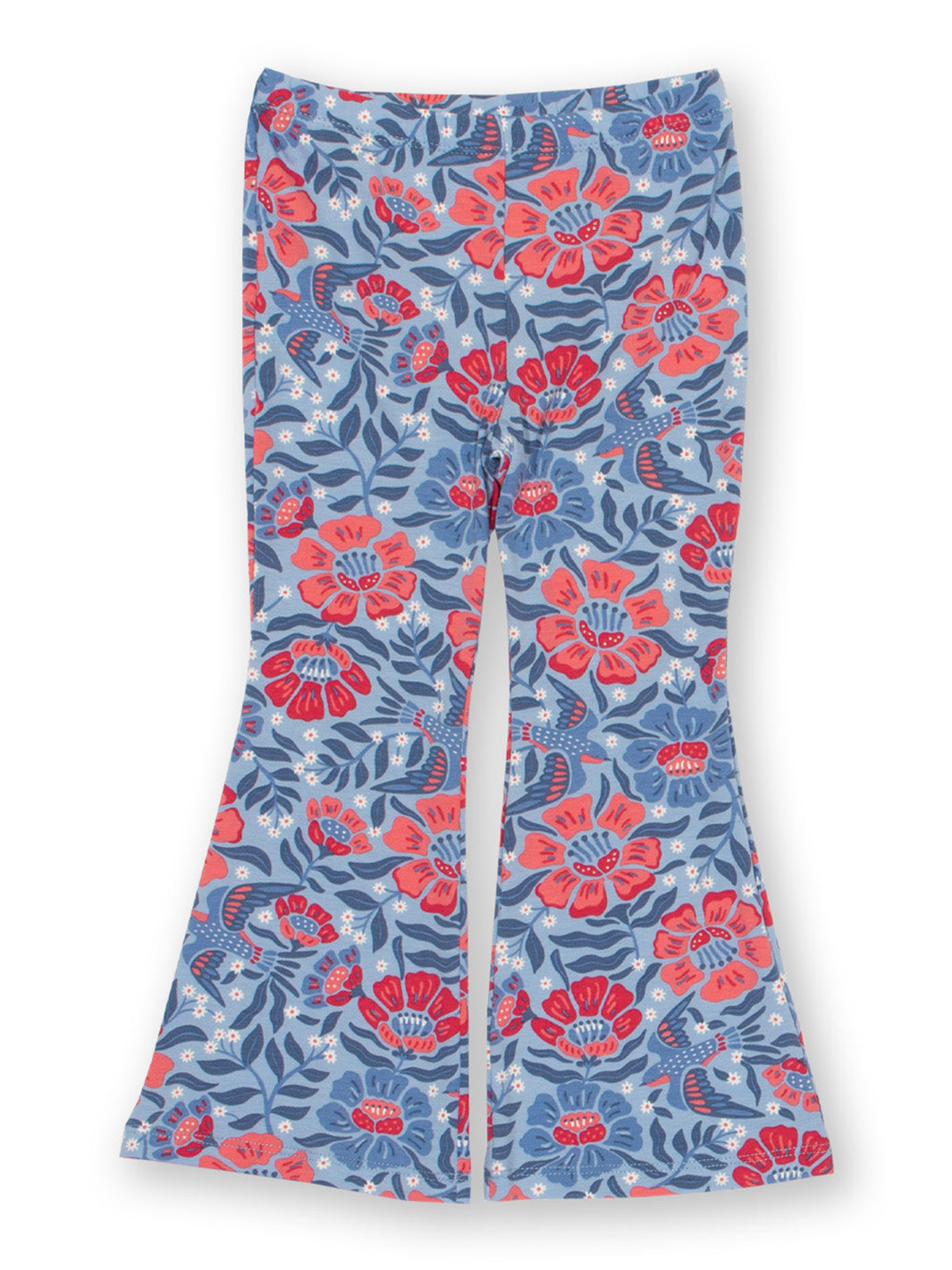 Kite Clothing Girls Thumbelina Printed Blue Floral Flared Leggings