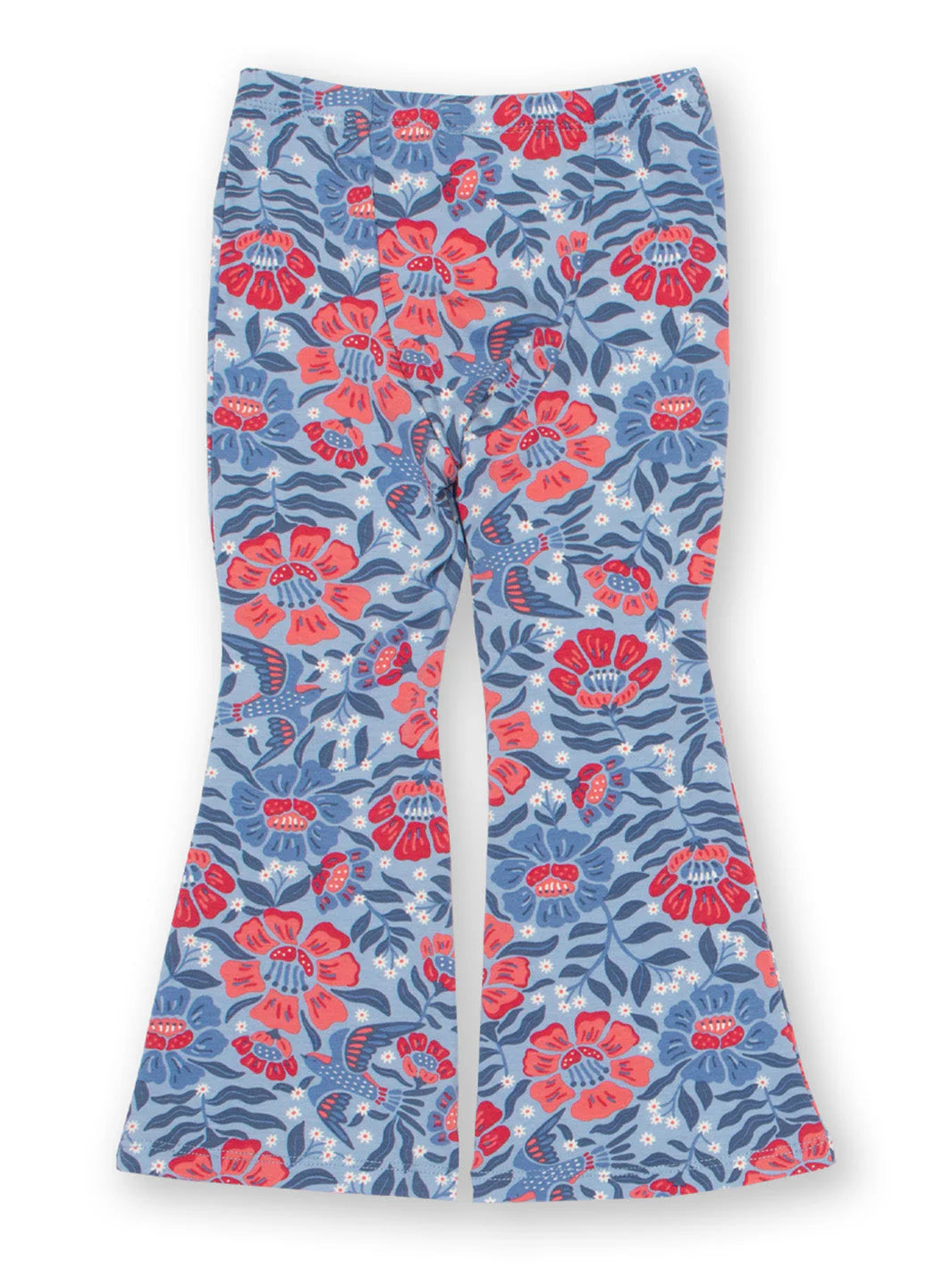 Kite Clothing Girls Thumbelina Printed Blue Floral Flared Leggings