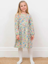 Kite Clothing Girls Floral Secret Garden Dress Long Sleeved