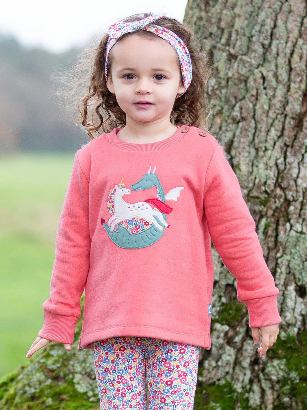 Kite Clothing Girls Folktale Friends Pink Unicorn Sweatshirt