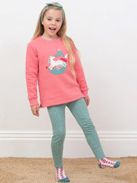 Kite Clothing Girls Folktale Friends Pink Unicorn Sweatshirt